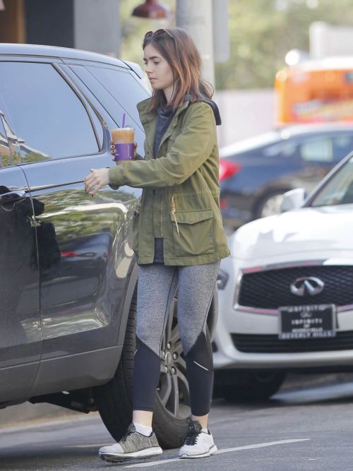 Lily Collins Leaves a Coffee Bean in Los Angeles 7