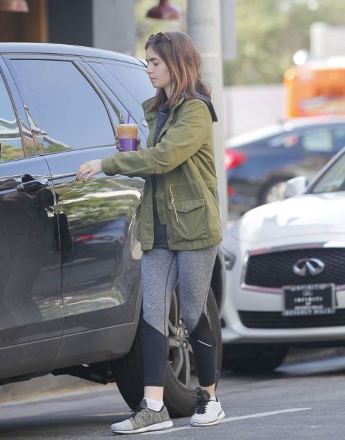 Lily Collins Leaves a Coffee Bean in Los Angeles 8