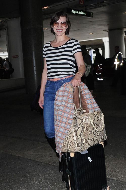 Milla Jovovich at Los Angeles International Airport 2