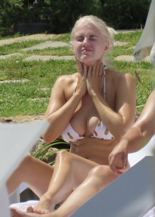 Ashley James in Bikini at a Pool in Marbella 7