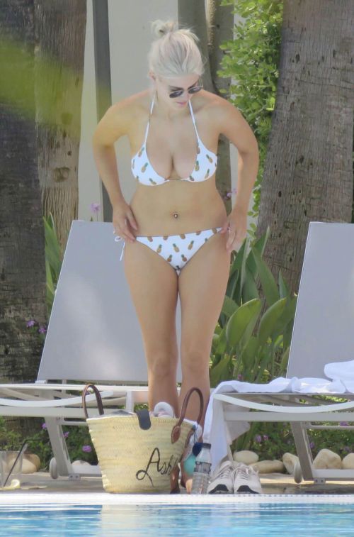 Ashley James in Bikini at a Pool in Marbella 17