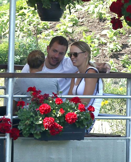 Caroline Wozniacki and David Lee Out for Lunch at Chalet Des Iles in Paris 8