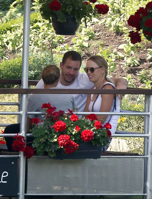 Caroline Wozniacki and David Lee Out for Lunch at Chalet Des Iles in Paris 9