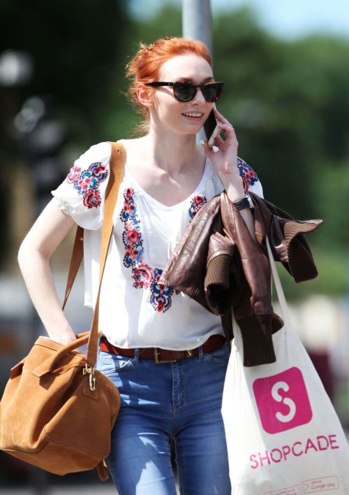 Eleanor Tomlinson Out and About in London 1