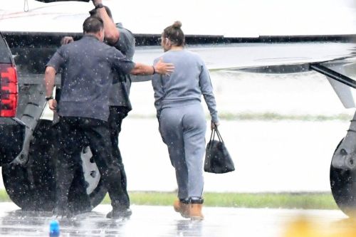 Jennifer Lopez Boarding a Private Jet in Miami 2