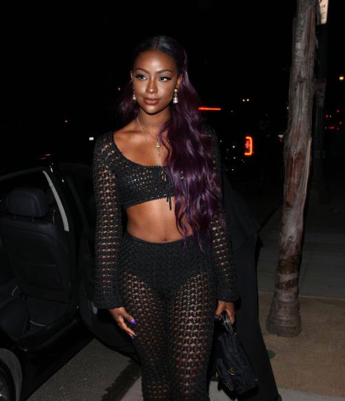 Justine Skye Arrives at Moschino Spring Summer Party