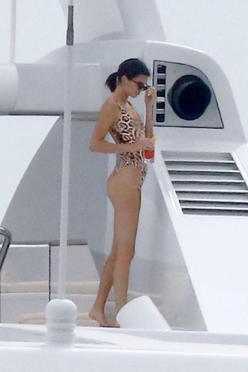 Kendall Jenner in Swimsuit on a Yacht in Antibes 6