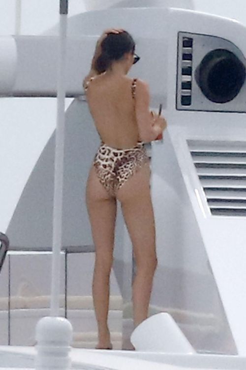 Kendall Jenner in Swimsuit on a Yacht in Antibes 7