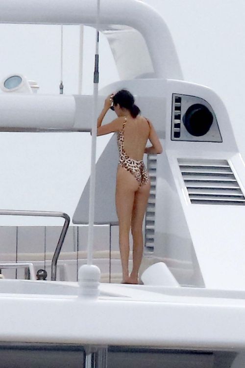 Kendall Jenner in Swimsuit on a Yacht in Antibes 8