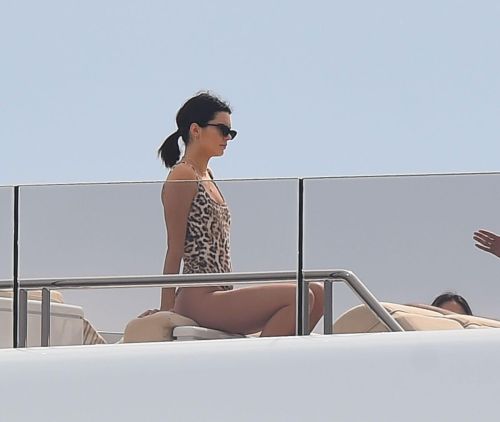 Kendall Jenner in Swimsuit on a Yacht in Antibes 10