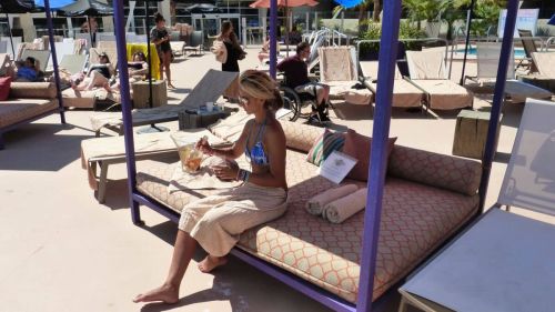 Lady Victoria Hervey in Bikini at a Pool in Palm Springs 6