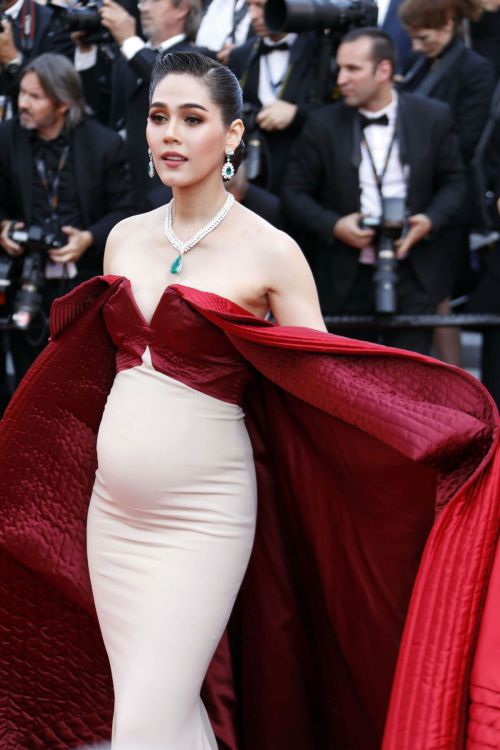 Pregnant Araya A. Hargate at The Meyerowitz Stories Premiere at 70th Annual Cannes Film Festival 4