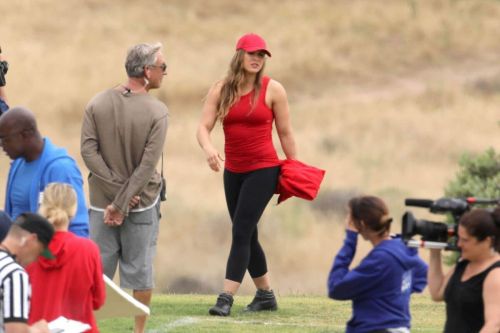 Ronda Rousey on the Set of Battle of the Network Stars, Show in Los Angeles 2