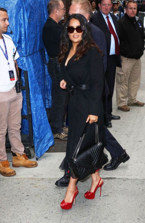 Salma Hayek Arrives at Late Show with Stephen Colbert 2