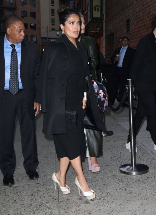 Salma Hayek Arrives at Late Show with Stephen Colbert 7