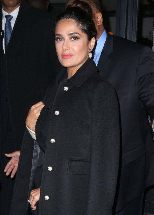 Salma Hayek Arrives at Late Show with Stephen Colbert 9