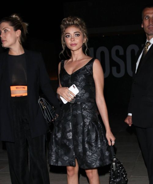 Sarah Hyland Arrives at Moschino Spring Summer Party 9