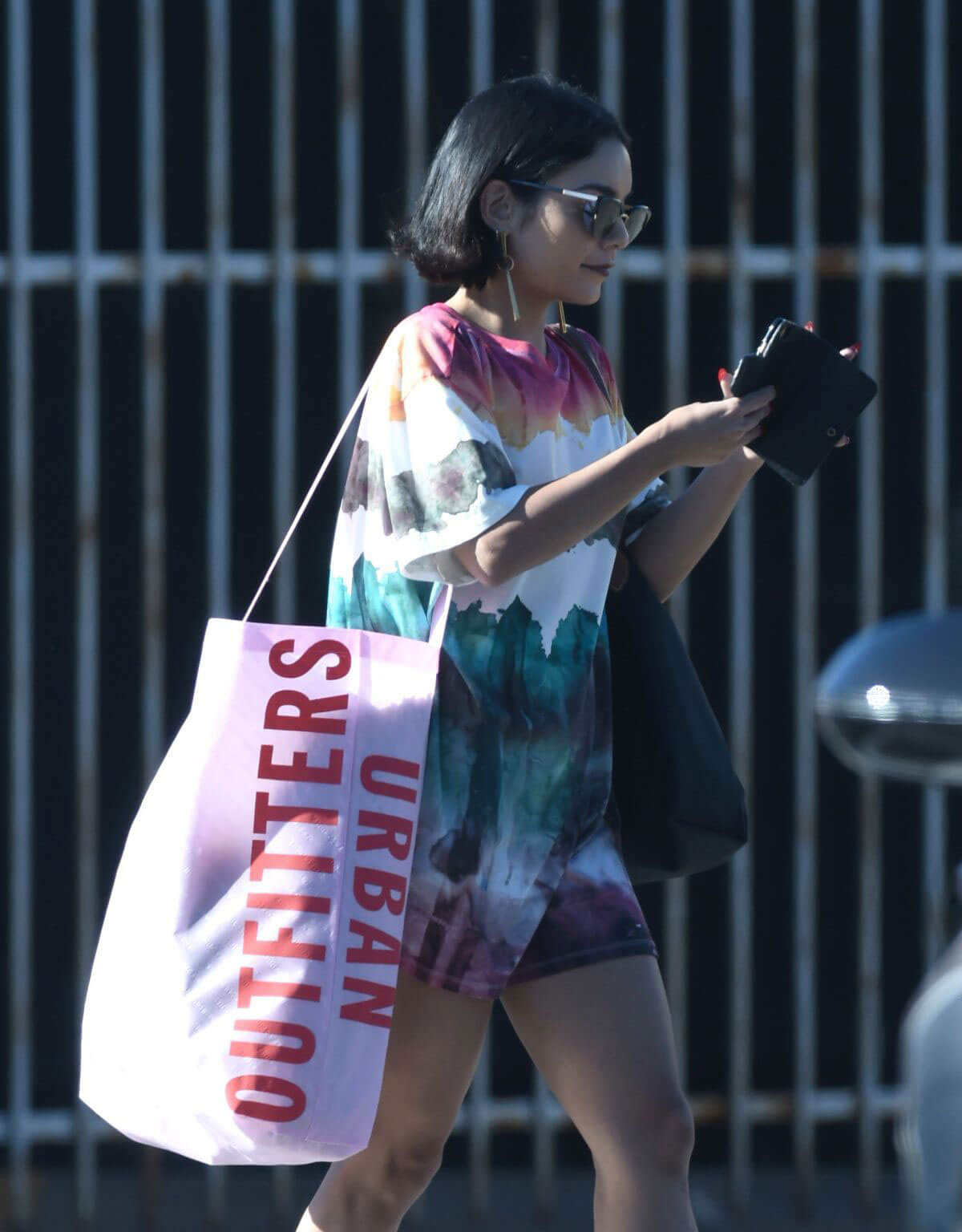Vanessa Hudgens Leaves Urban Outfitters in Los Angeles
