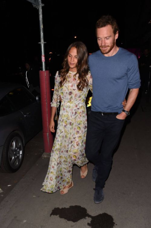 Alicia Vikander and Michael Fassbender Stills Out in Paris 4