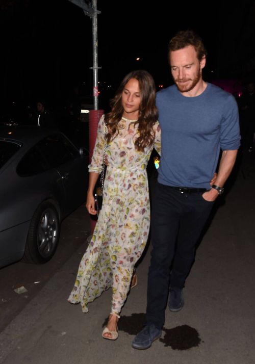 Alicia Vikander and Michael Fassbender Stills Out in Paris 5