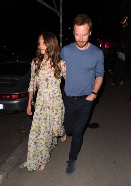 Alicia Vikander and Michael Fassbender Stills Out in Paris 6