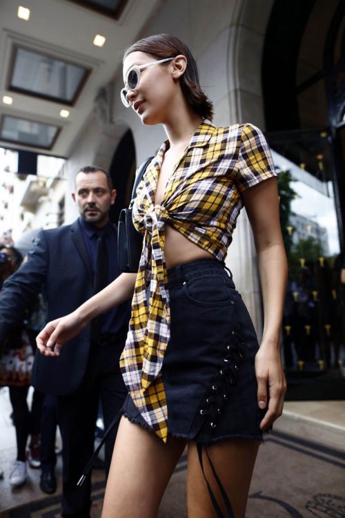 Bella Hadid Stills Leaves Four Seasons Hotel in Paris 8