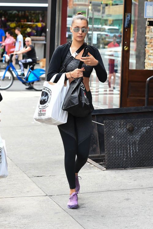 Bella Hadid in Tights Out Shopping in New York Images 2