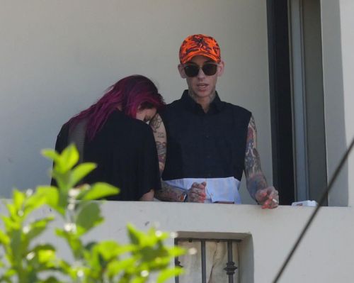 Bella Thorne and Her Boyfriend Rapper Blackbear on the Balcony of Their Hotel in Los Angeles 2