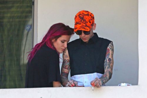 Bella Thorne and Her Boyfriend Rapper Blackbear on the Balcony of Their Hotel in Los Angeles 6