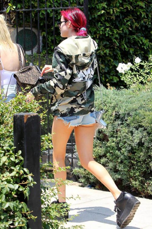 Bella Thorne Stills in Cutoff and Open-front Vest Out in Los Angeles 30