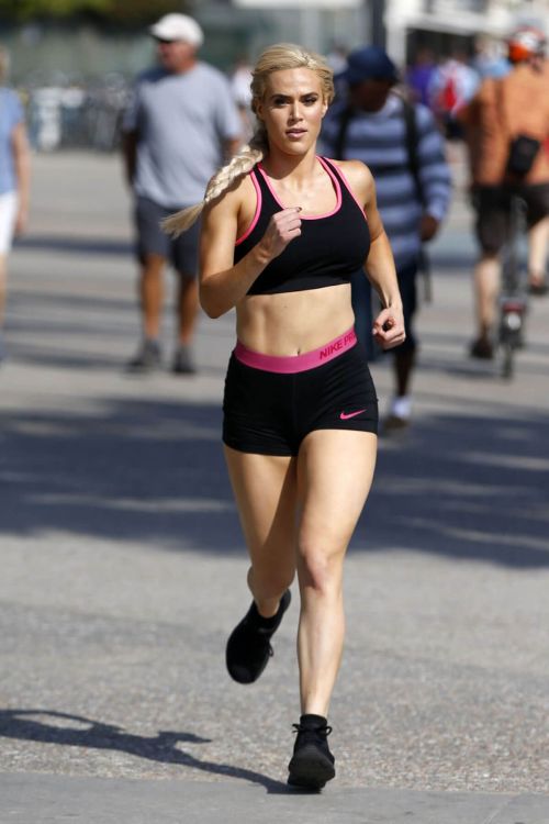 C.J. Perry Lana Stills Workout Venice Beach California 1