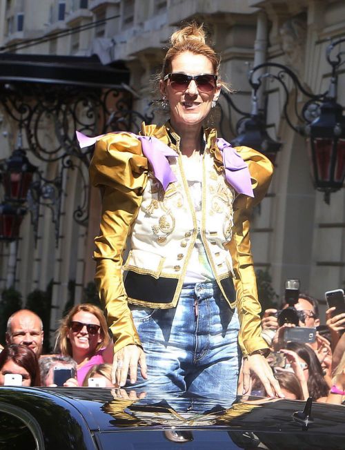 Celine Dion Stills Leaves Her Hotel in Paris 2