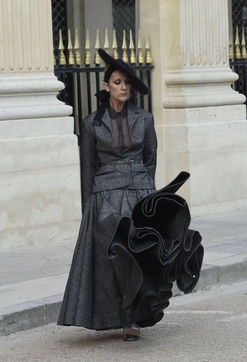 Celine Dion Stills on the Set of a Photoshoot at Palais Royal in Paris 6