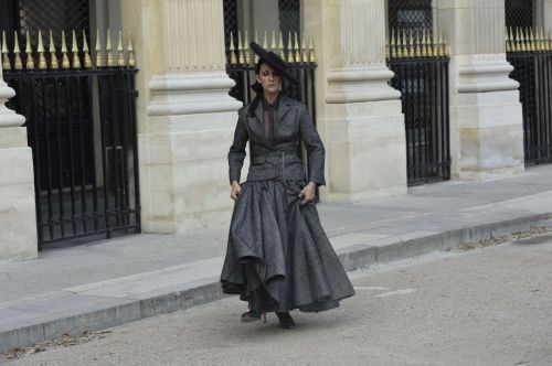 Celine Dion Stills on the Set of a Photoshoot at Palais Royal in Paris 7