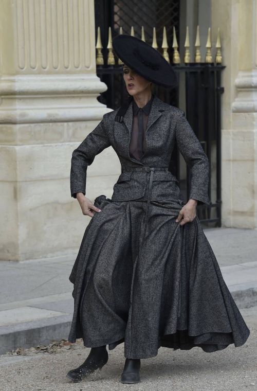 Celine Dion Stills on the Set of a Photoshoot at Palais Royal in Paris 8