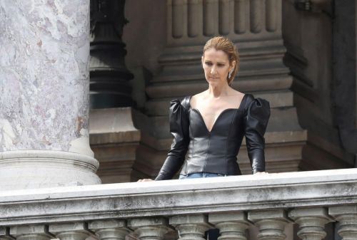 Celine Dion Stills on the Set of a Photoshoot in Paris 2