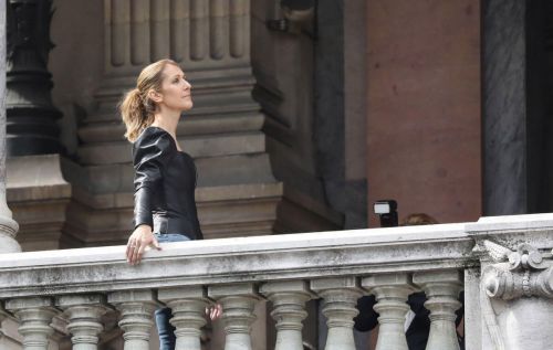 Celine Dion Stills on the Set of a Photoshoot in Paris 6