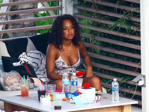 Christina Milian Stills in Swimsuit at Her Hotel in Miami 3