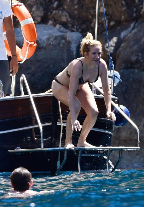 Ellie Goulding Stills in Bikini at a Boat in Capri 2