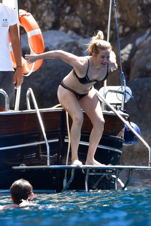 Ellie Goulding Stills in Bikini at a Boat in Capri 6