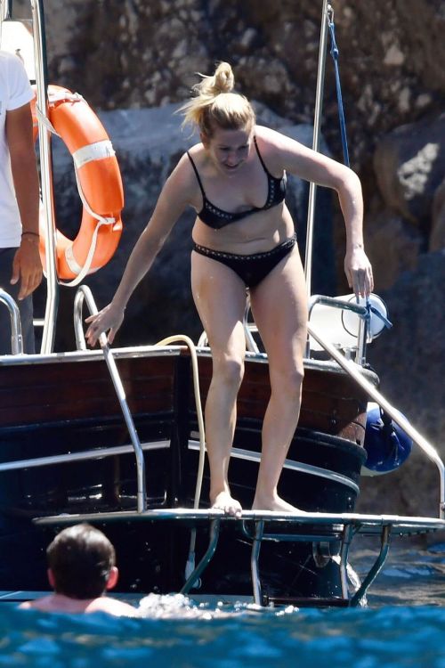 Ellie Goulding Stills in Bikini at a Boat in Capri 7