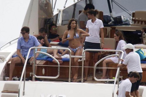 Eva Longoria in Bikini at a Yacht in Mallorca Photos 3