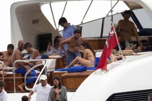 Eva Longoria in Bikini at a Yacht in Mallorca Photos 7