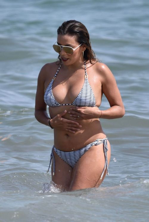 Eva Longoria Stills in Bikini at a Beach in Marbella 4