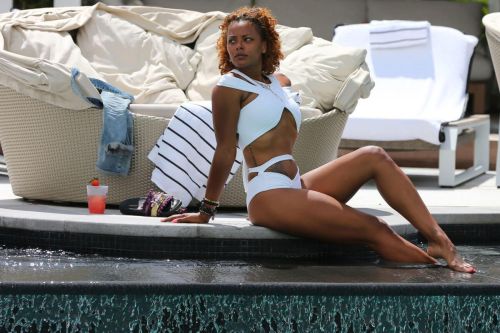 Eva Marcille in Bikini at a Pool in South Beach Photos 10