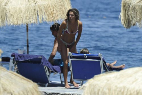 Fiona Swarovski Stills in Bikini at a Beach in Hotel Regina in Ischia 5