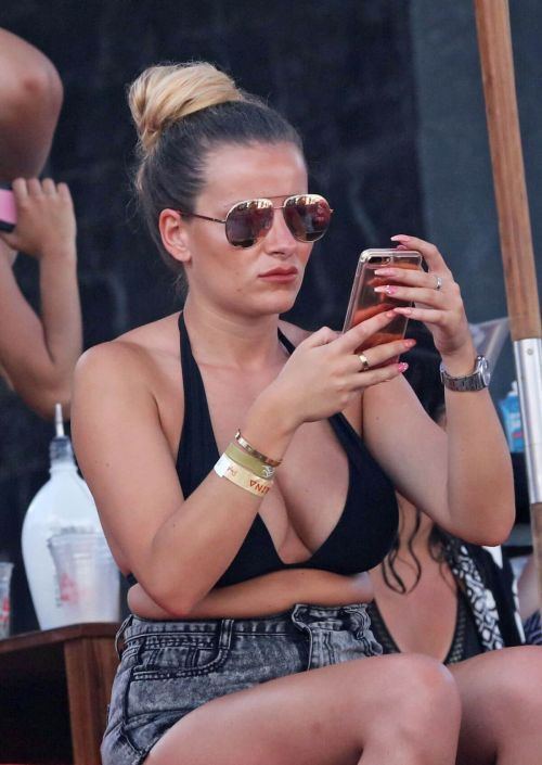 Georgia Kousoulou Stills in Bikini Top on Holiday in Cancun