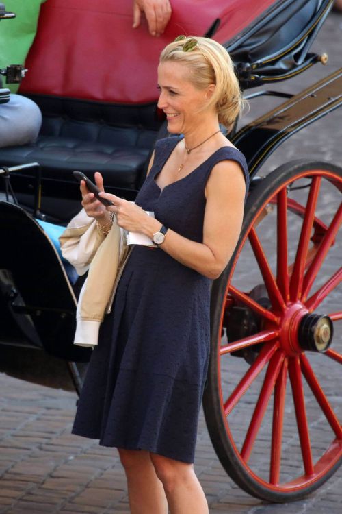 Gillian Anderson Stills Out and About in Rome Images 4