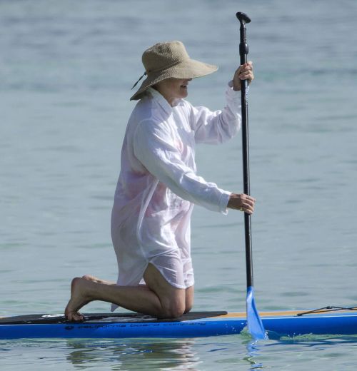 Glenn Close Stills Paddleboarding in Barbados 2