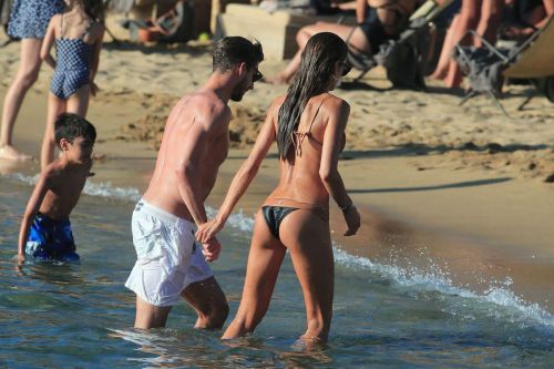 Izabel Goulart Stills in Bikini on the Beach in Mykonos 12